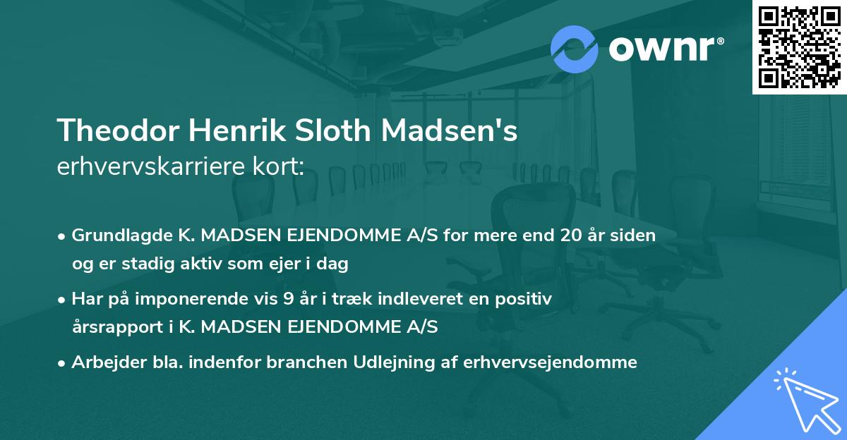 Theodor Henrik Sloth Madsen's erhvervskarriere kort