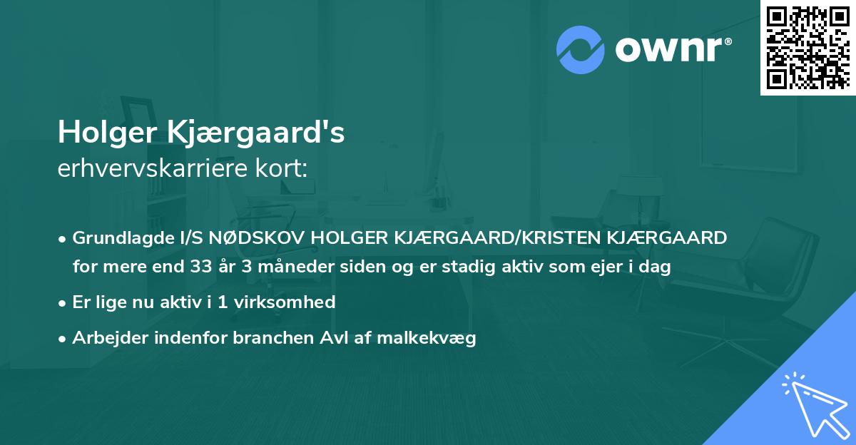 Holger Kjærgaard's erhvervskarriere kort