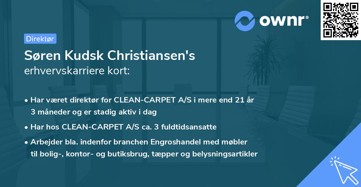 Søren Kudsk Christiansen's erhvervskarriere kort