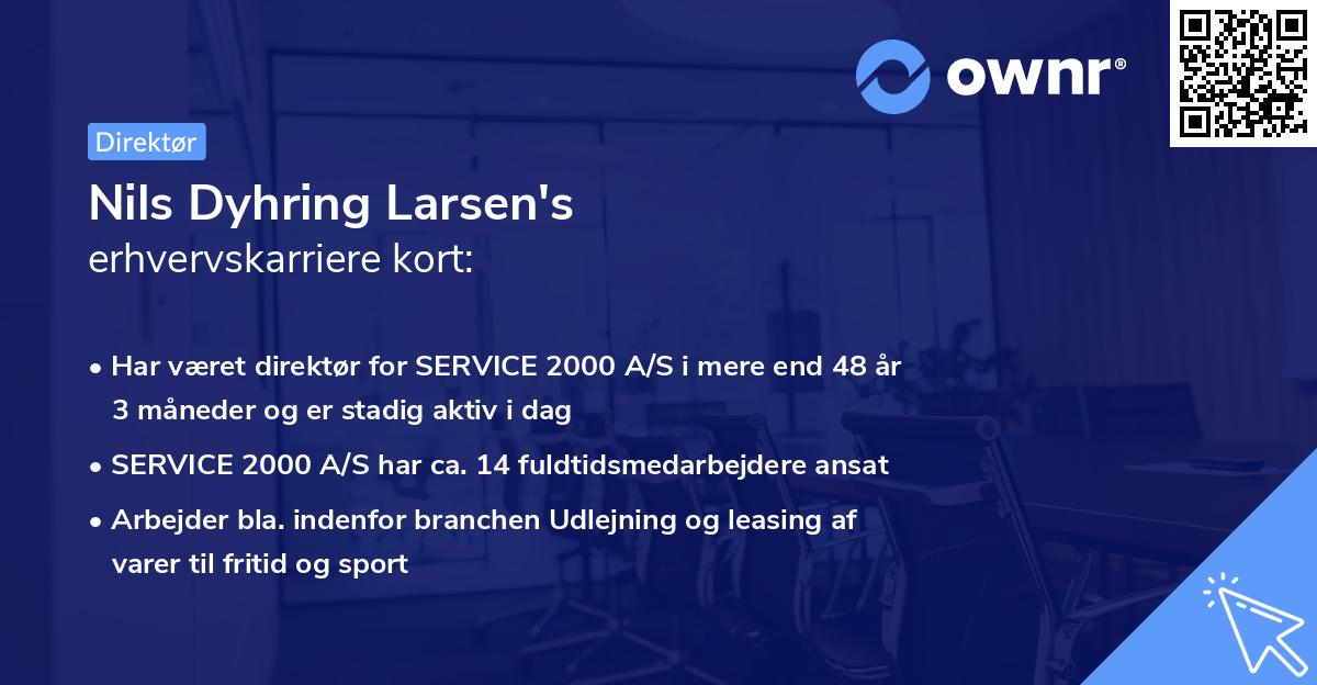 Nils Dyhring Larsen's erhvervskarriere kort