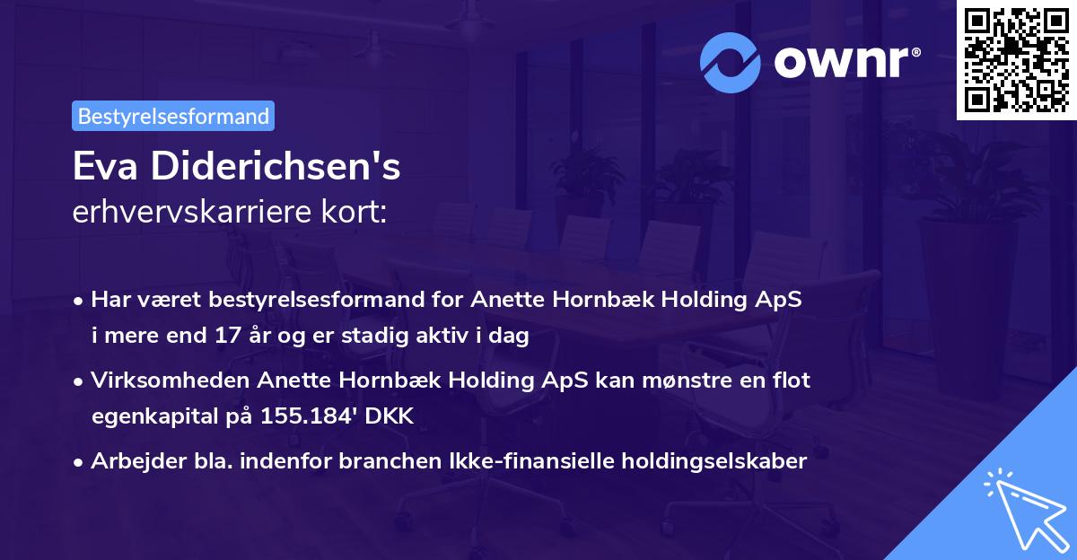 Eva Diderichsen's erhvervskarriere kort