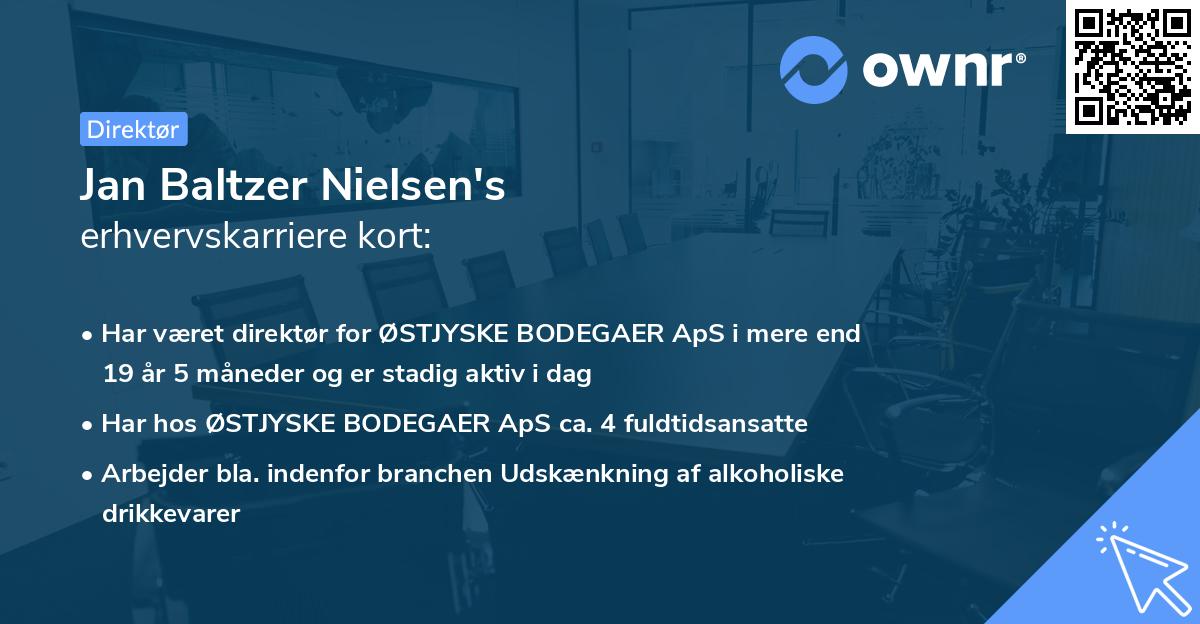 Jan Baltzer Nielsen's erhvervskarriere kort