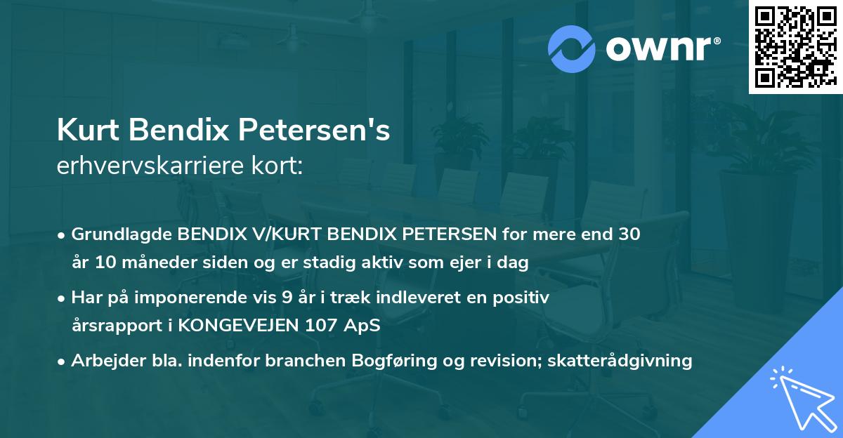 Kurt Bendix Petersen's erhvervskarriere kort