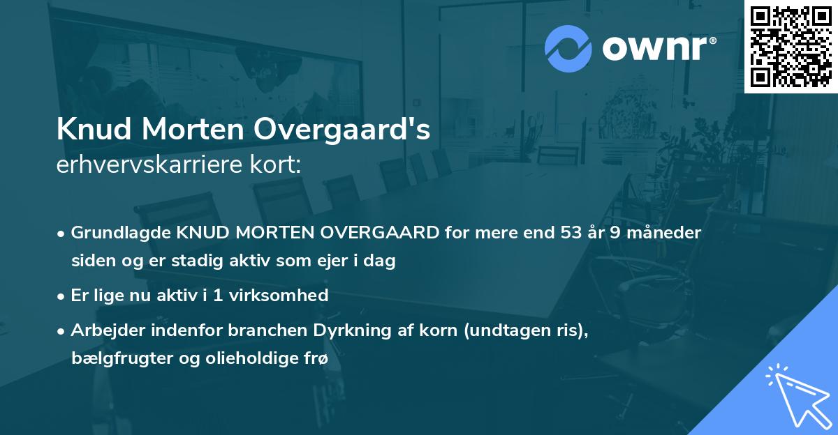 Knud Morten Overgaard's erhvervskarriere kort