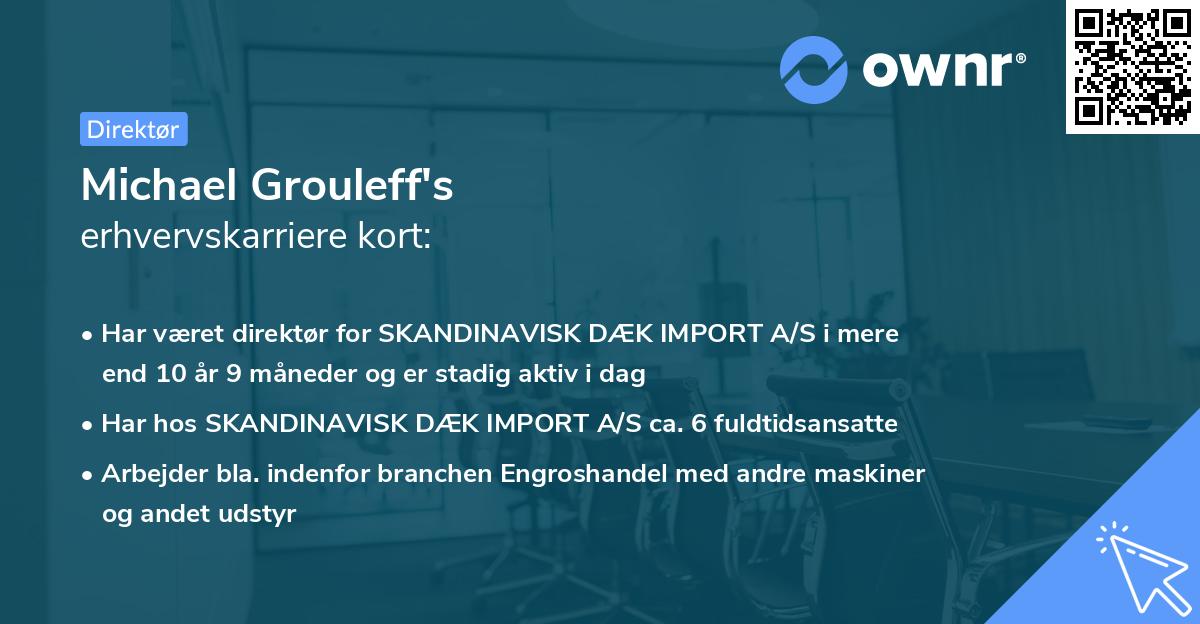 Michael Grouleff's erhvervskarriere kort