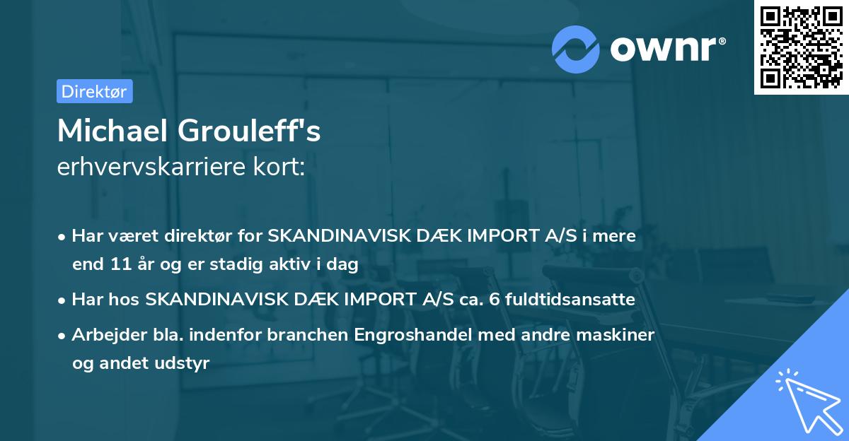 Michael Grouleff's erhvervskarriere kort
