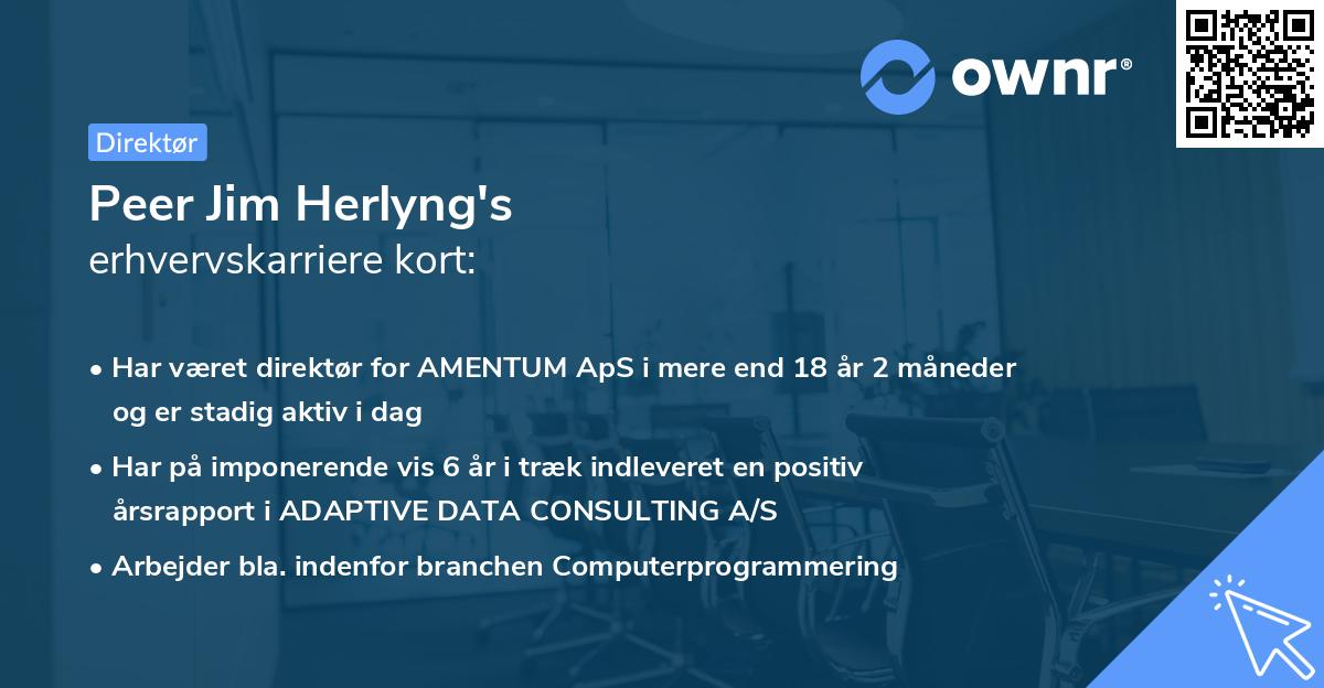Peer Jim Herlyng's erhvervskarriere kort