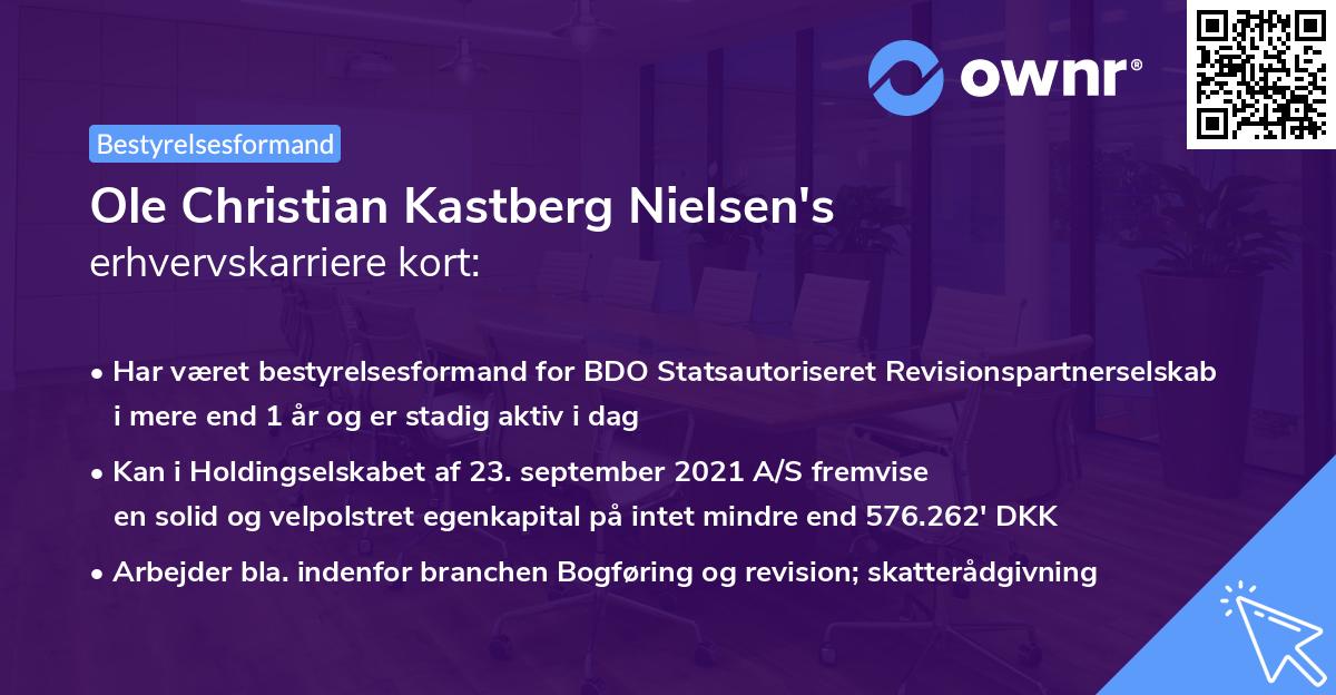 Ole Christian Kastberg Nielsen's erhvervskarriere kort