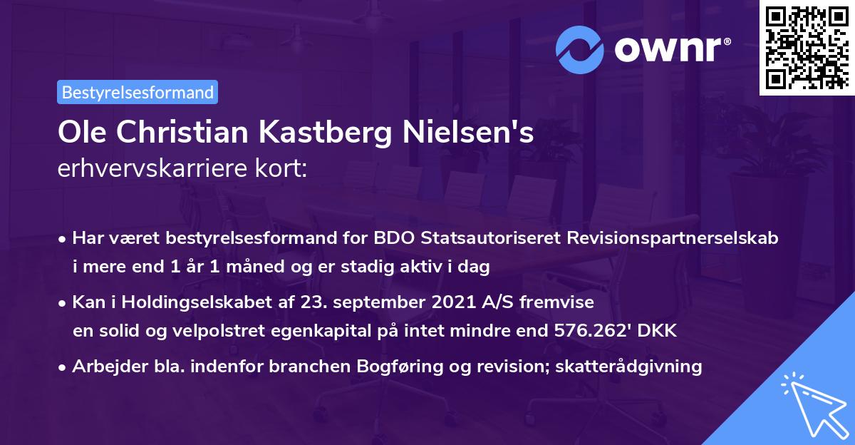 Ole Christian Kastberg Nielsen's erhvervskarriere kort
