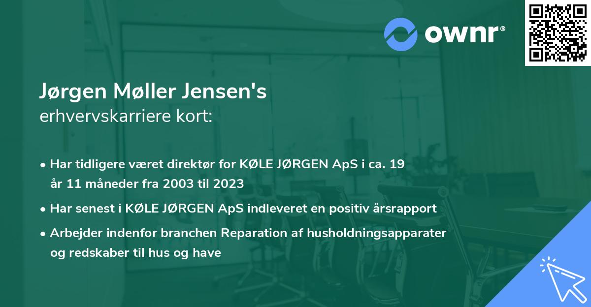 Jørgen Møller Jensen's erhvervskarriere kort