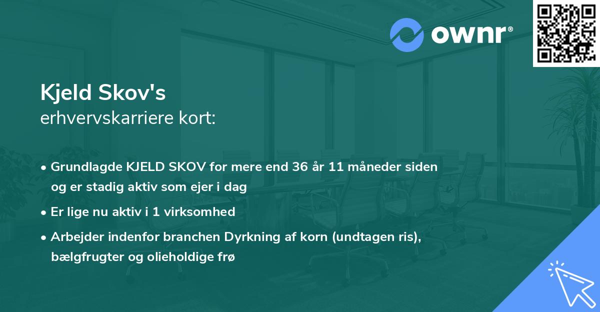 Kjeld Skov's erhvervskarriere kort