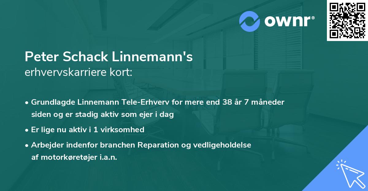 Peter Schack Linnemann's erhvervskarriere kort