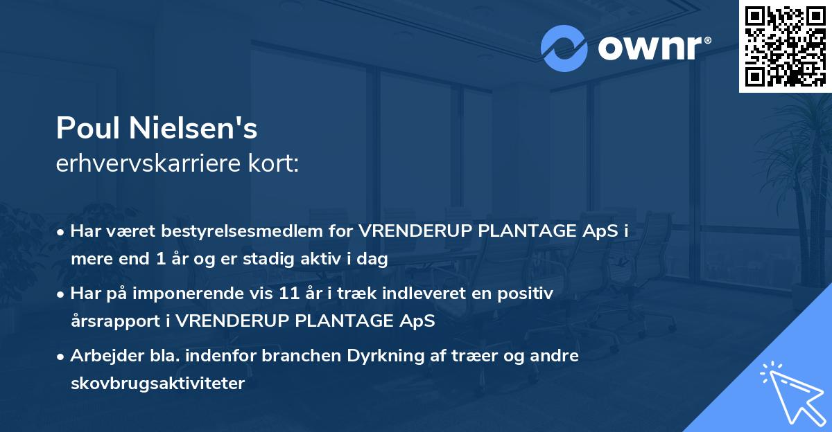 Poul Nielsen's erhvervskarriere kort