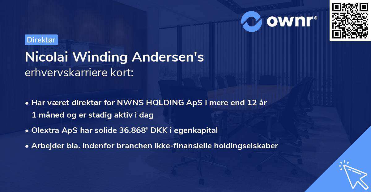 Nicolai Winding Andersen's erhvervskarriere kort