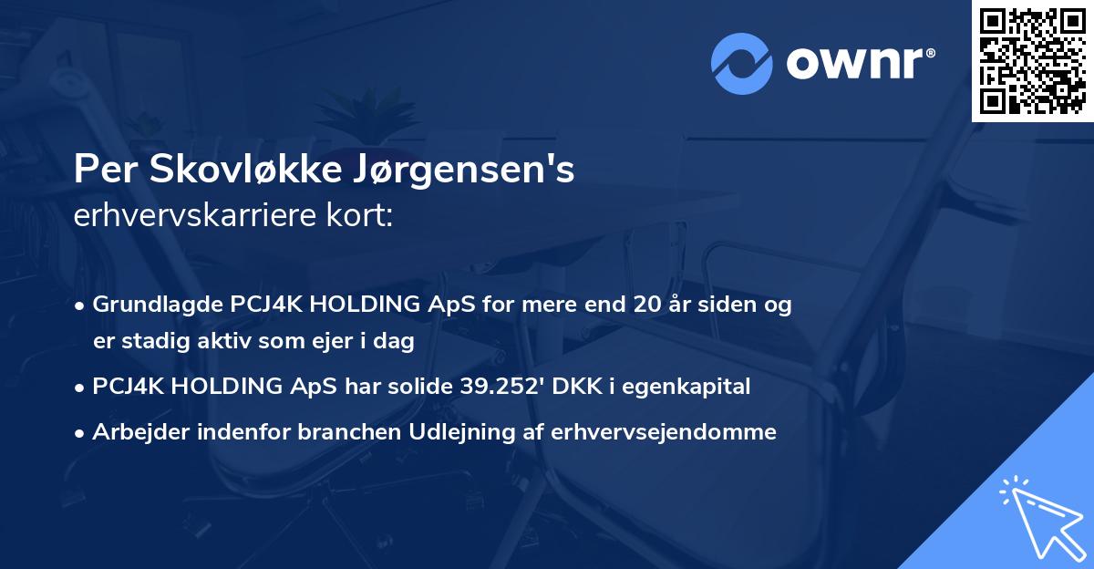 Per Skovløkke Jørgensen's erhvervskarriere kort