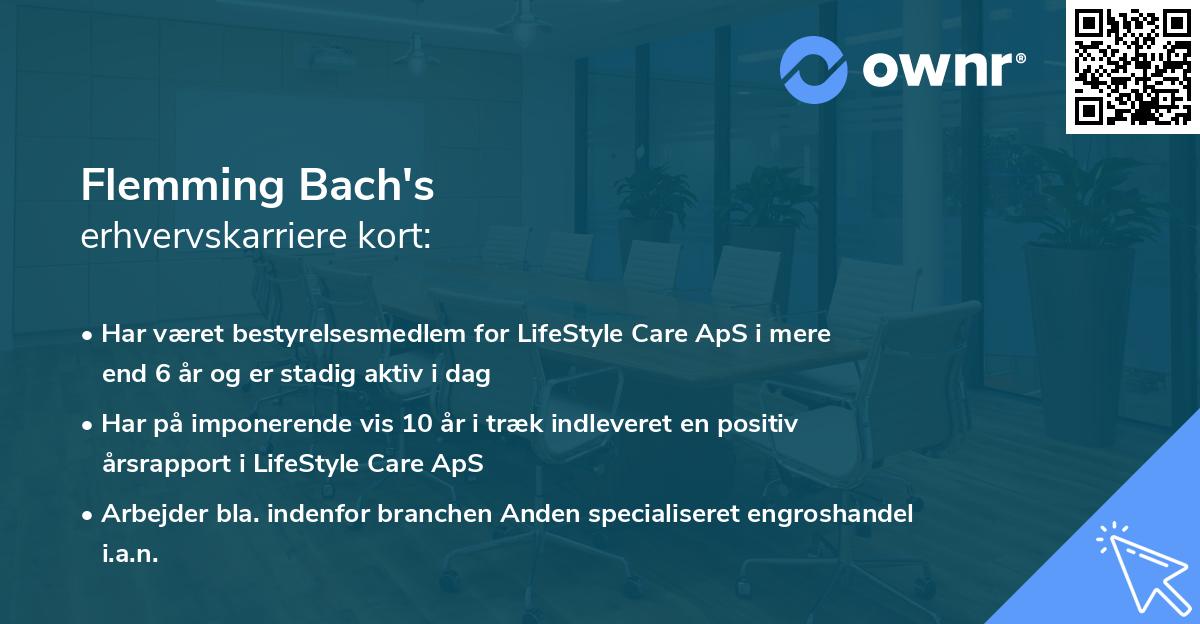 Flemming Bach's erhvervskarriere kort