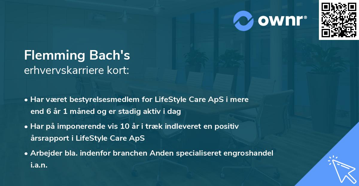 Flemming Bach's erhvervskarriere kort