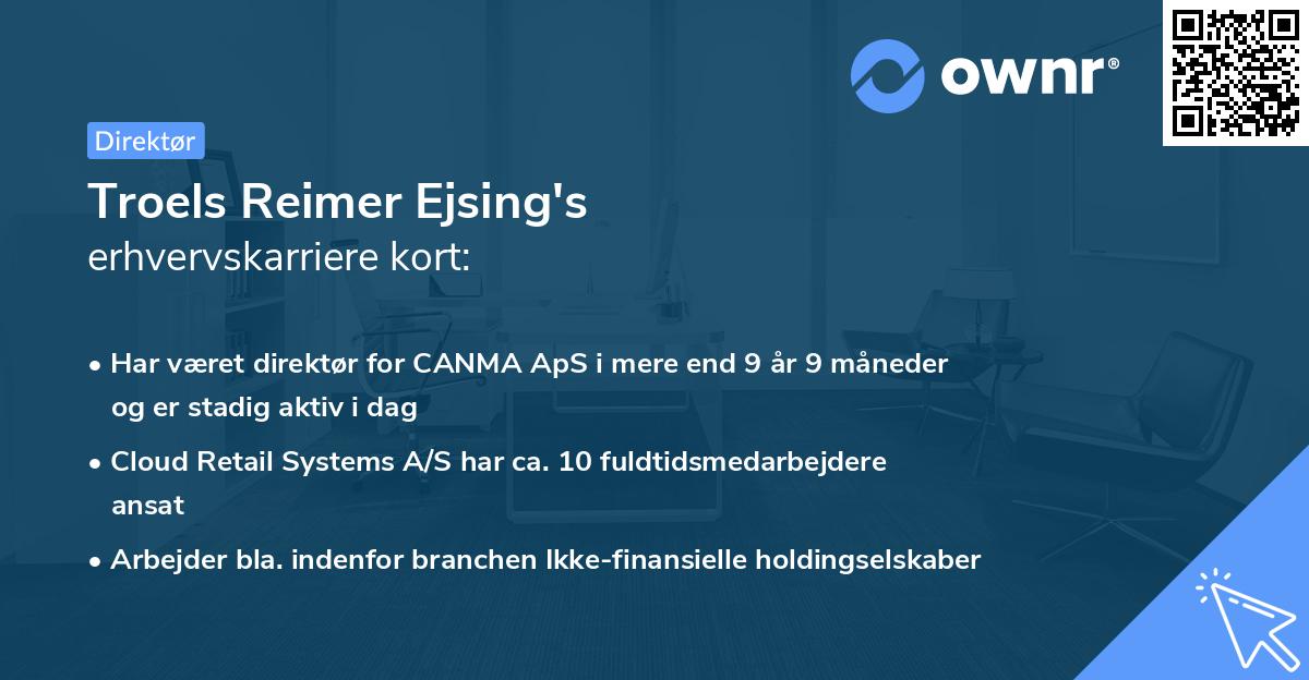 Troels Reimer Ejsing's erhvervskarriere kort
