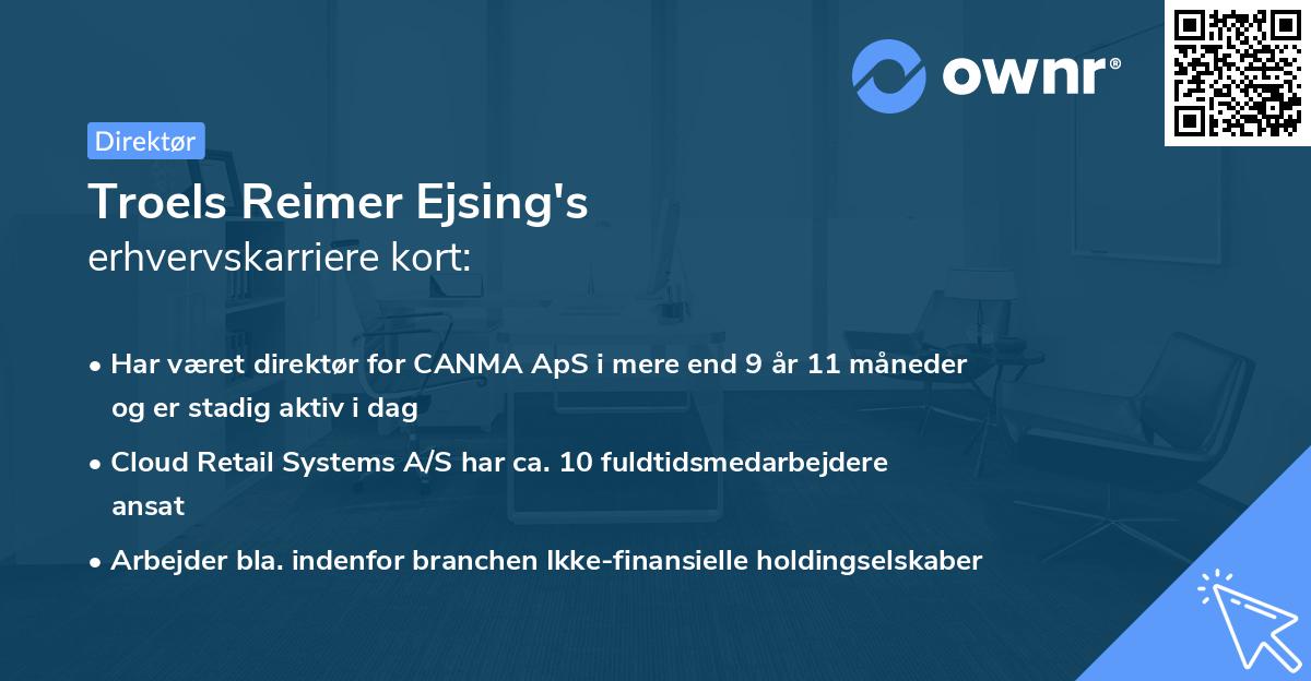 Troels Reimer Ejsing's erhvervskarriere kort