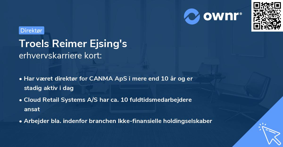 Troels Reimer Ejsing's erhvervskarriere kort