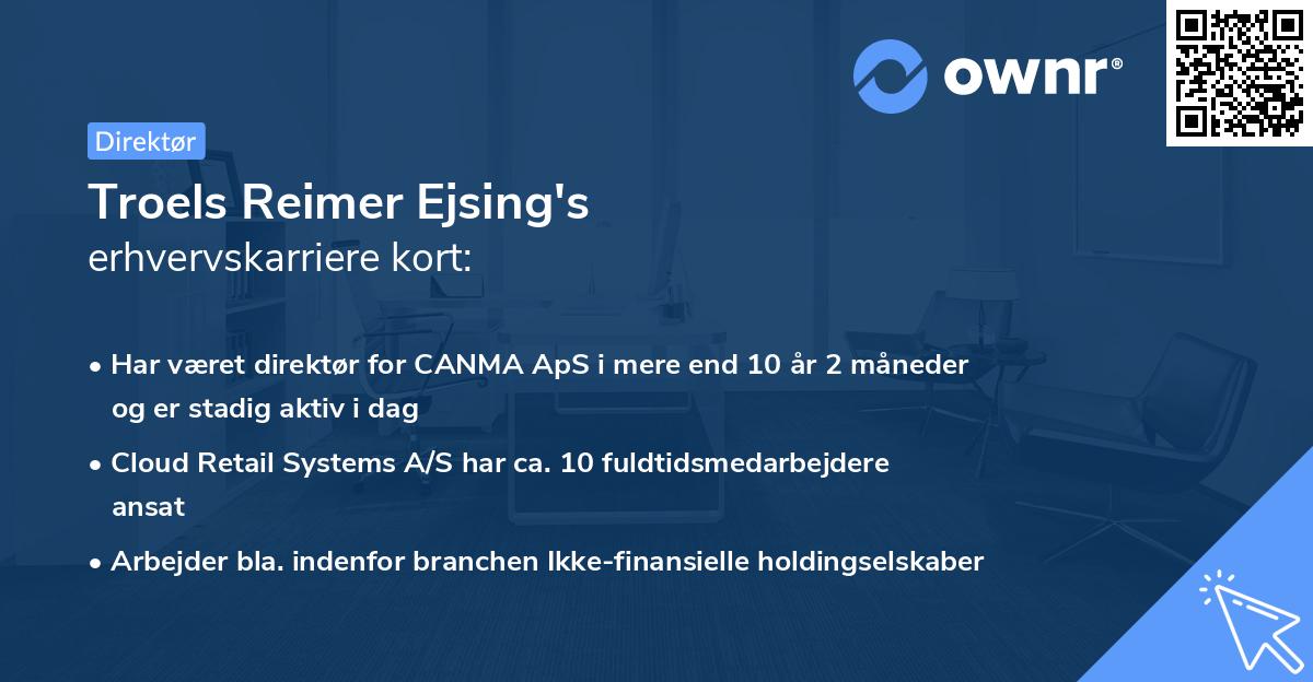 Troels Reimer Ejsing's erhvervskarriere kort