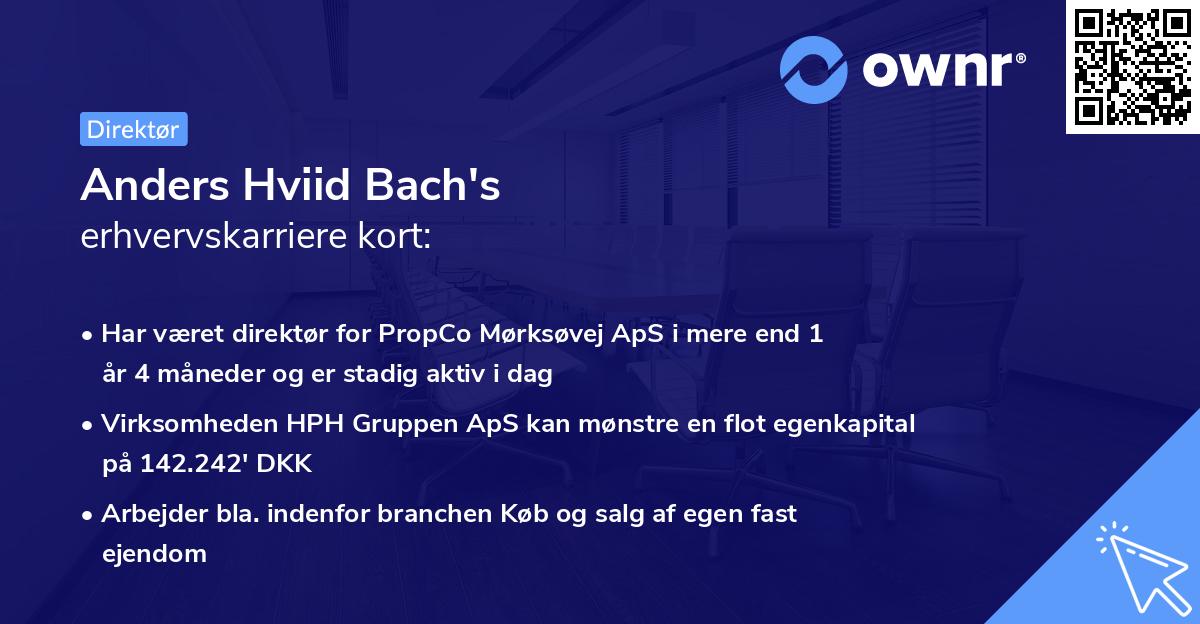 Anders Hviid Bach's erhvervskarriere kort
