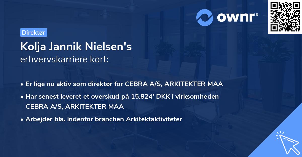 Kolja Jannik Nielsen's erhvervskarriere kort