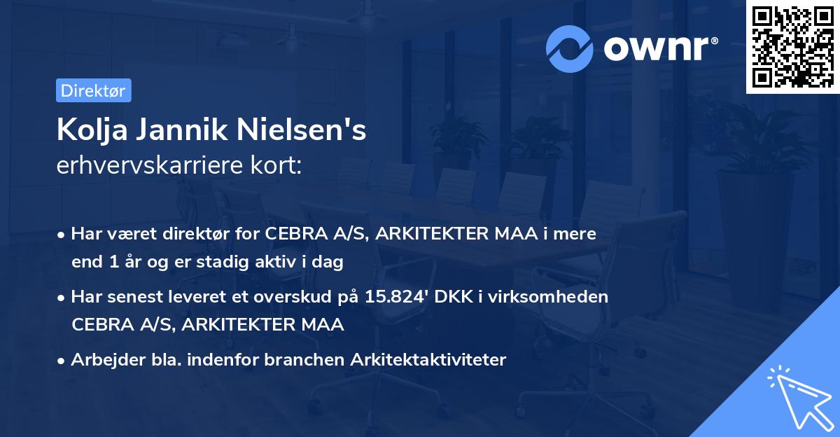 Kolja Jannik Nielsen's erhvervskarriere kort