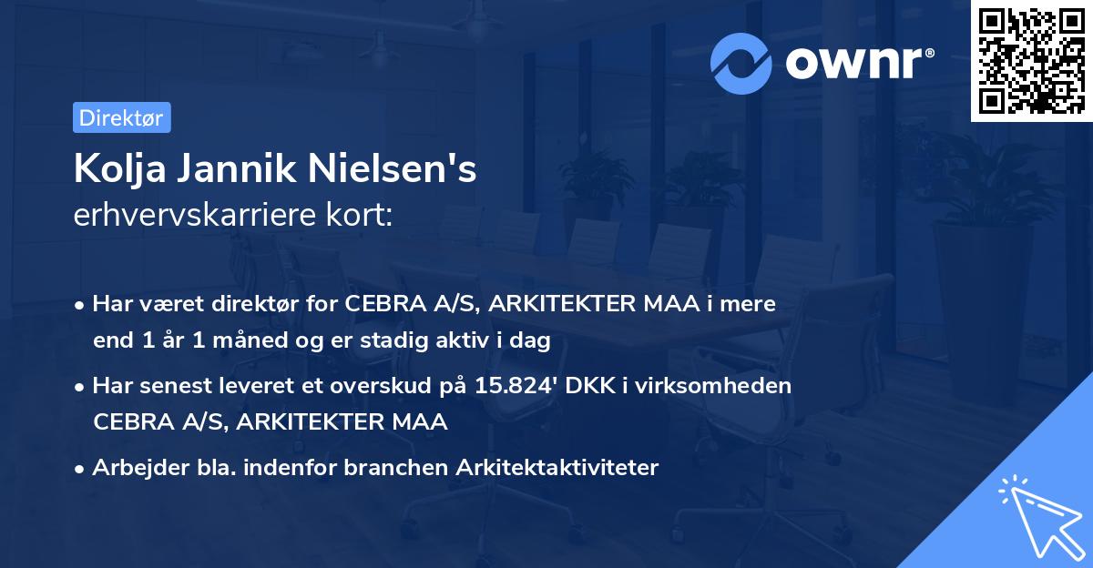 Kolja Jannik Nielsen's erhvervskarriere kort
