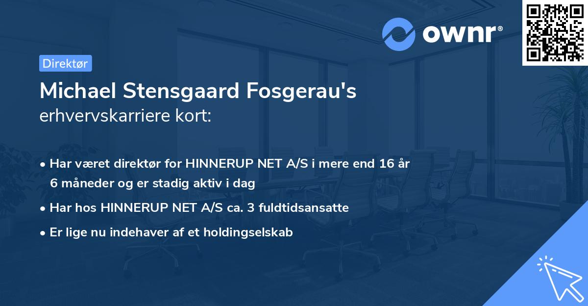 Michael Stensgaard Fosgerau's erhvervskarriere kort