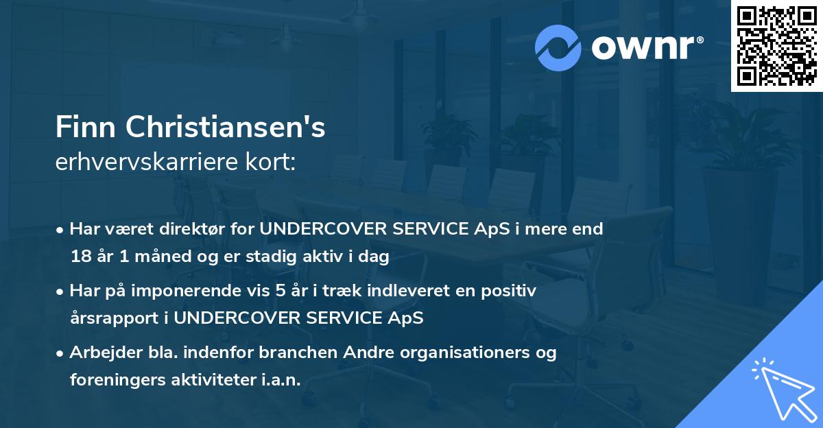 Finn Christiansen's erhvervskarriere kort