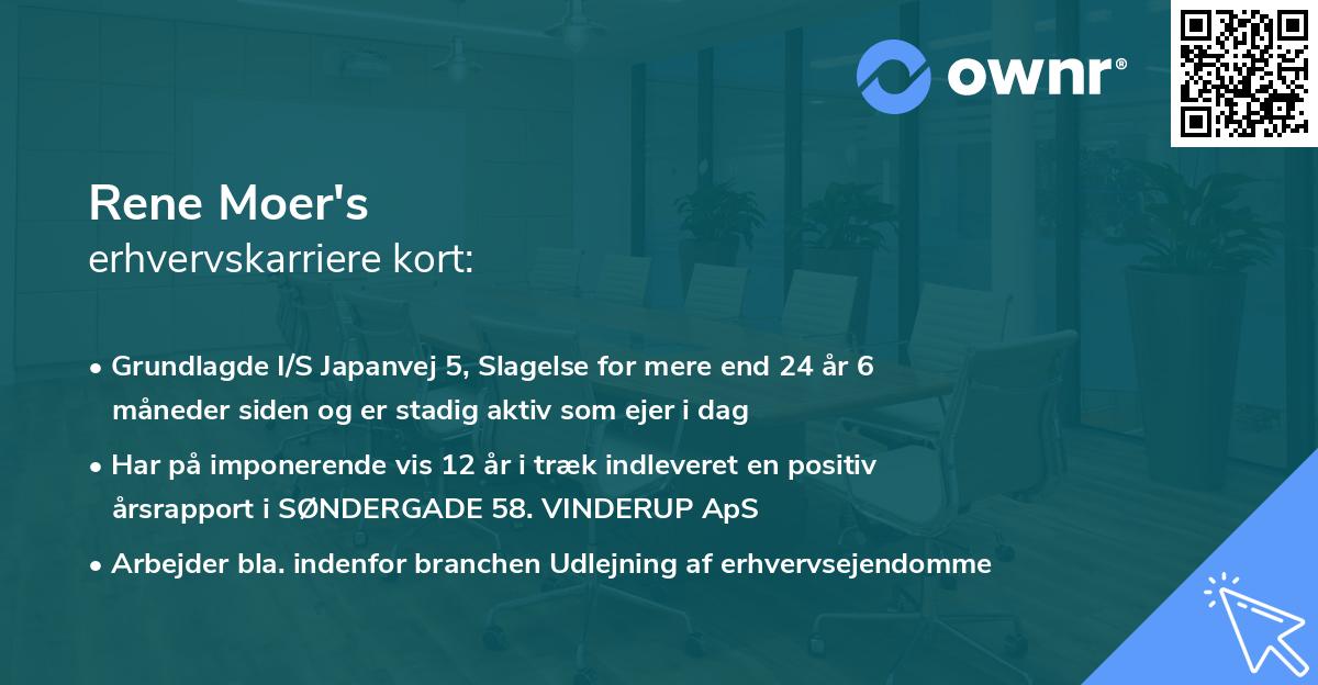 Rene Moer's erhvervskarriere kort