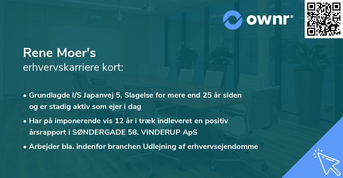 Rene Moer's erhvervskarriere kort