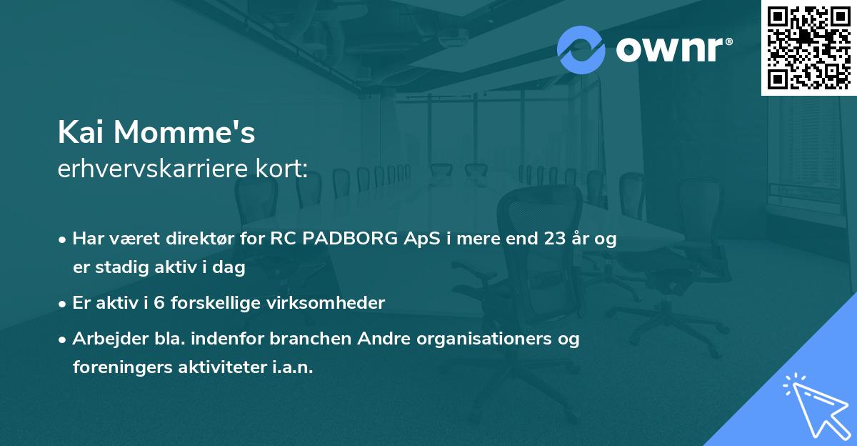 Kai Momme's erhvervskarriere kort