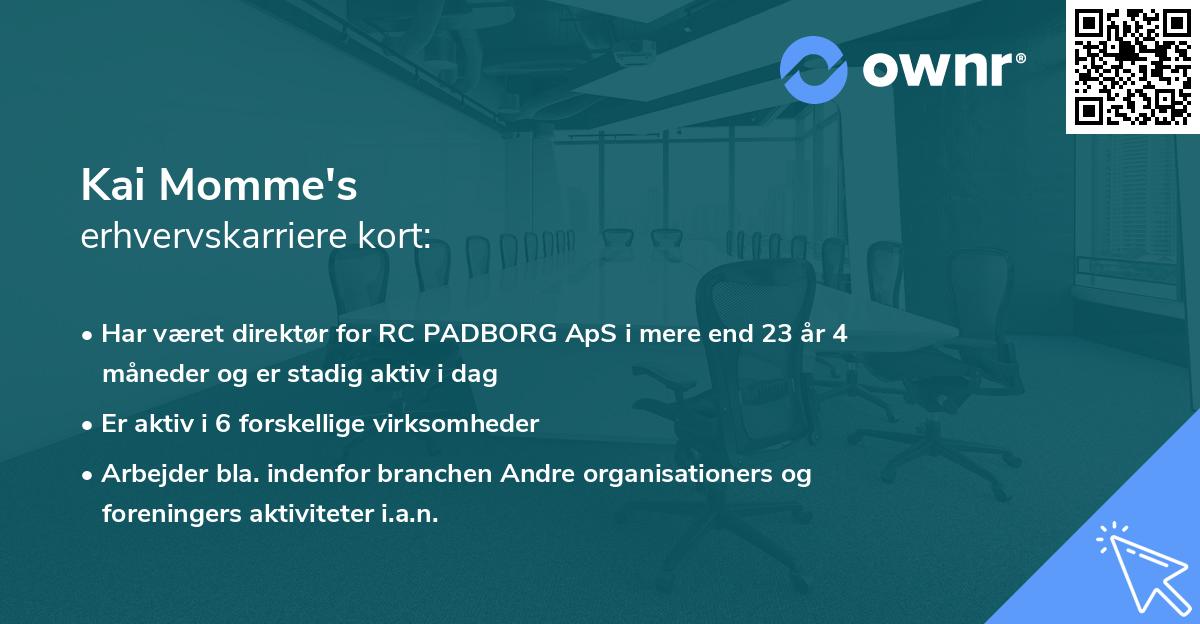 Kai Momme's erhvervskarriere kort
