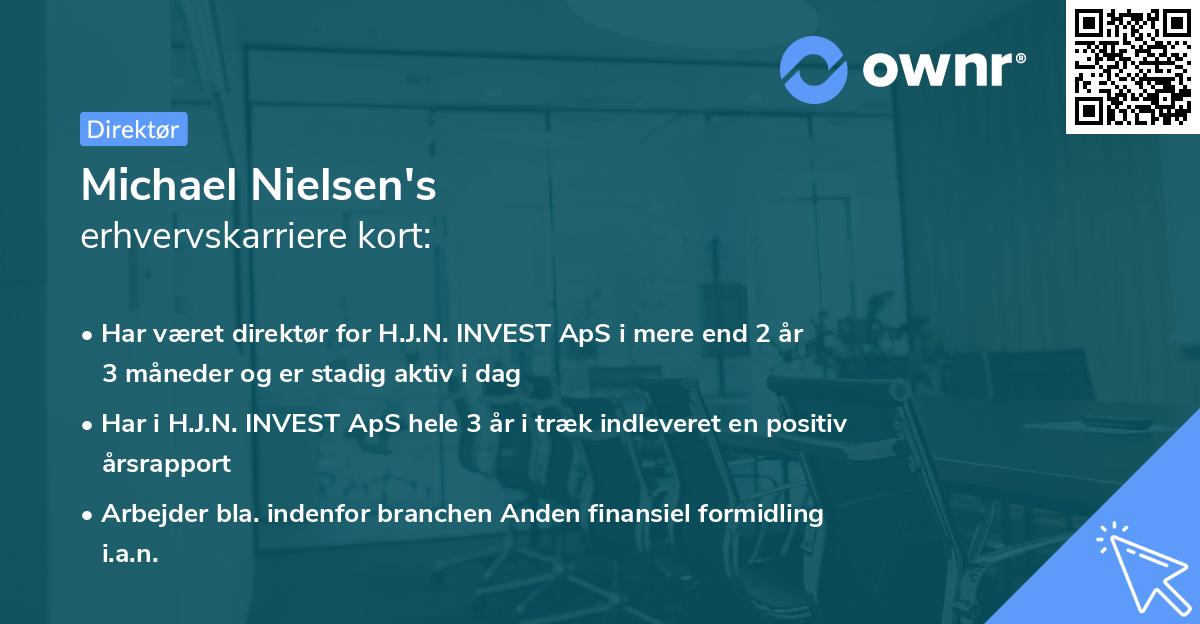 Michael Nielsen's erhvervskarriere kort