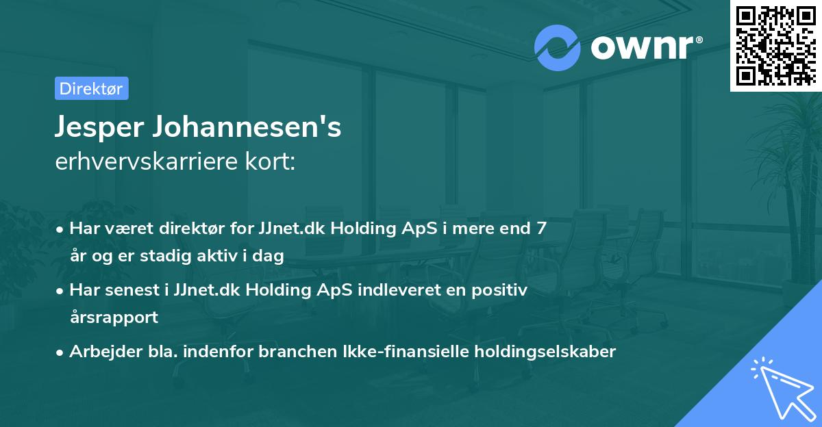 Jesper Johannesen's erhvervskarriere kort