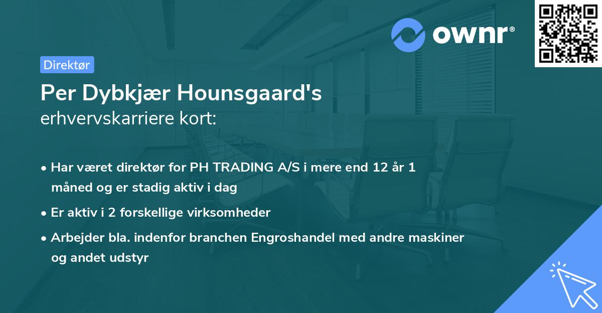 Per Dybkjær Hounsgaard's erhvervskarriere kort