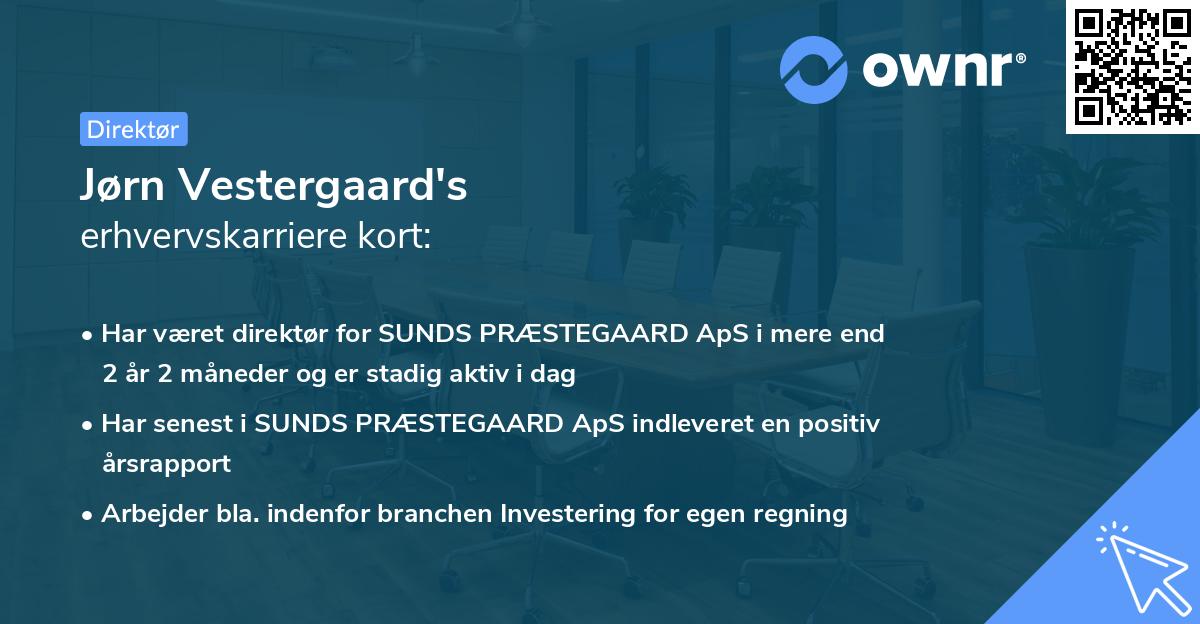 Jørn Vestergaard's erhvervskarriere kort