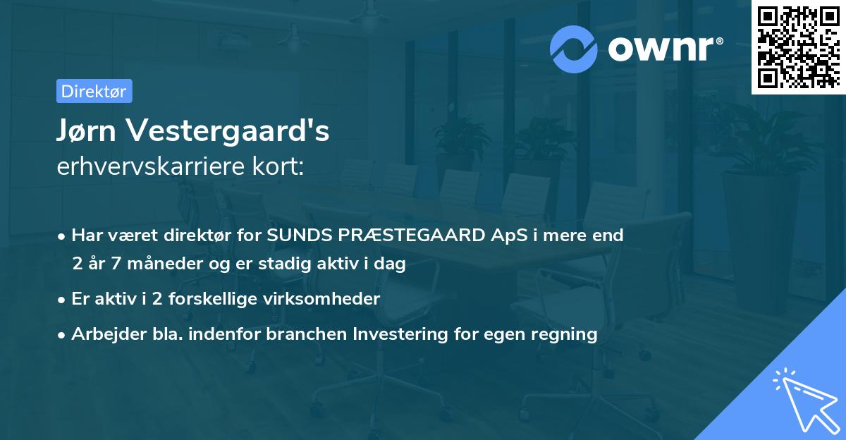 Jørn Vestergaard's erhvervskarriere kort