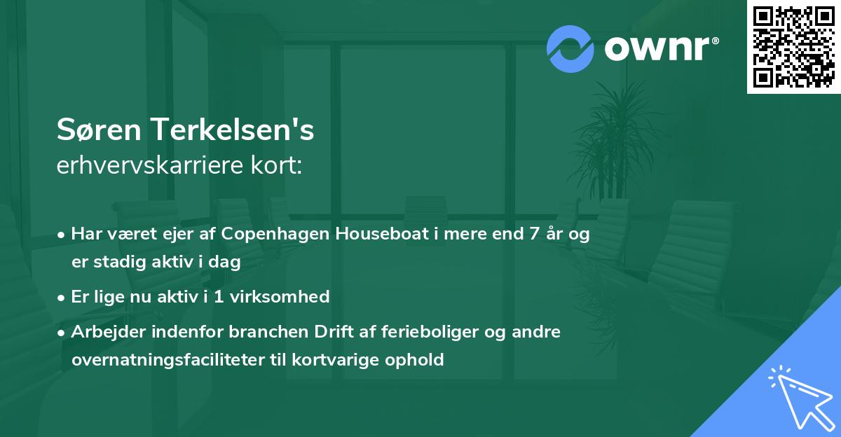 Søren Terkelsen's erhvervskarriere kort