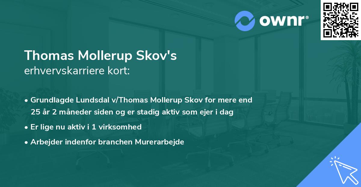Thomas Mollerup Skov's erhvervskarriere kort