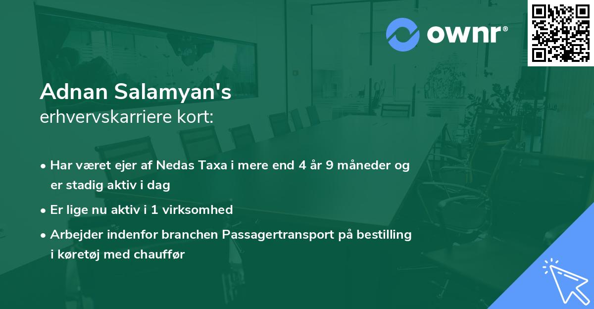 Adnan Salamyan's erhvervskarriere kort