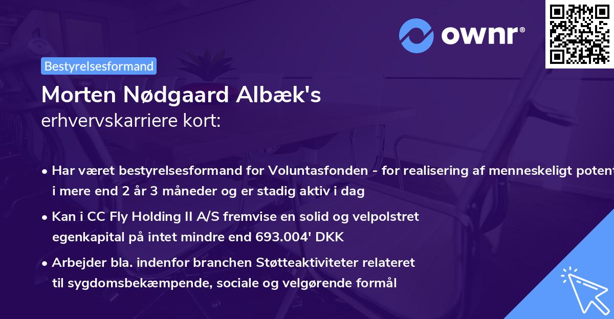 Morten Nødgaard Albæk's erhvervskarriere kort