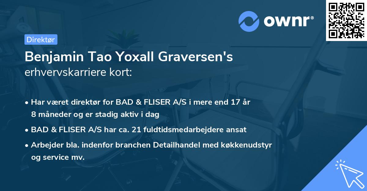 Benjamin Tao Yoxall Graversen's erhvervskarriere kort