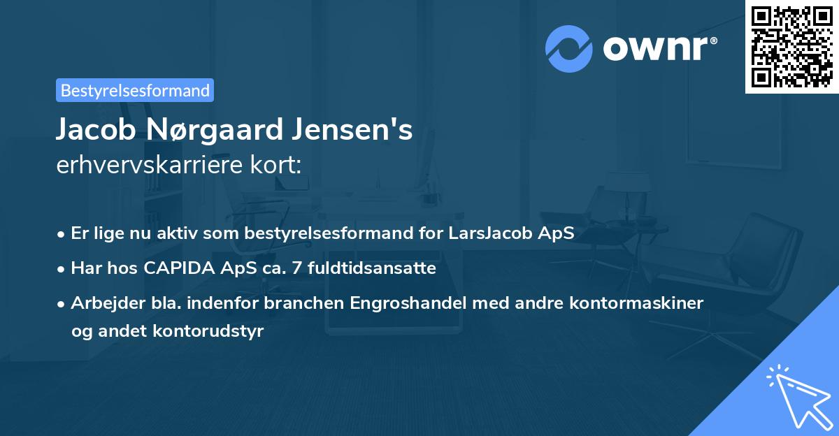 Jacob Nørgaard Jensen's erhvervskarriere kort