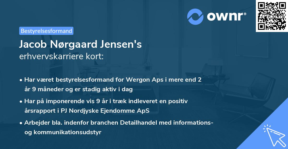 Jacob Nørgaard Jensen's erhvervskarriere kort