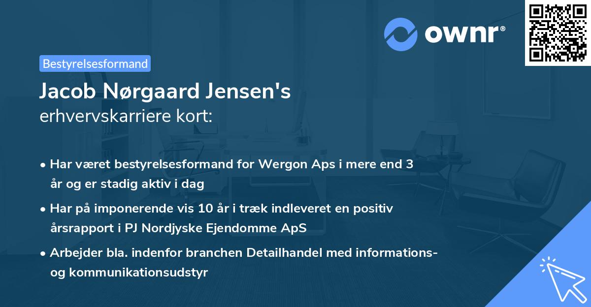 Jacob Nørgaard Jensen's erhvervskarriere kort