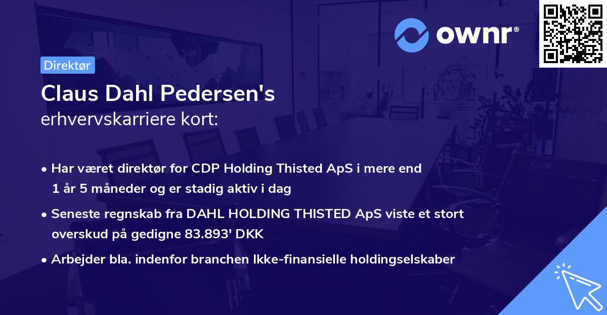 Claus Dahl Pedersen's erhvervskarriere kort