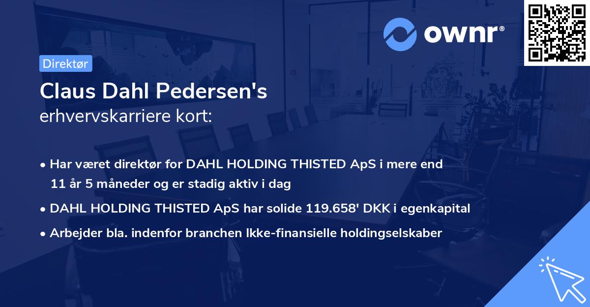 Claus Dahl Pedersen's erhvervskarriere kort